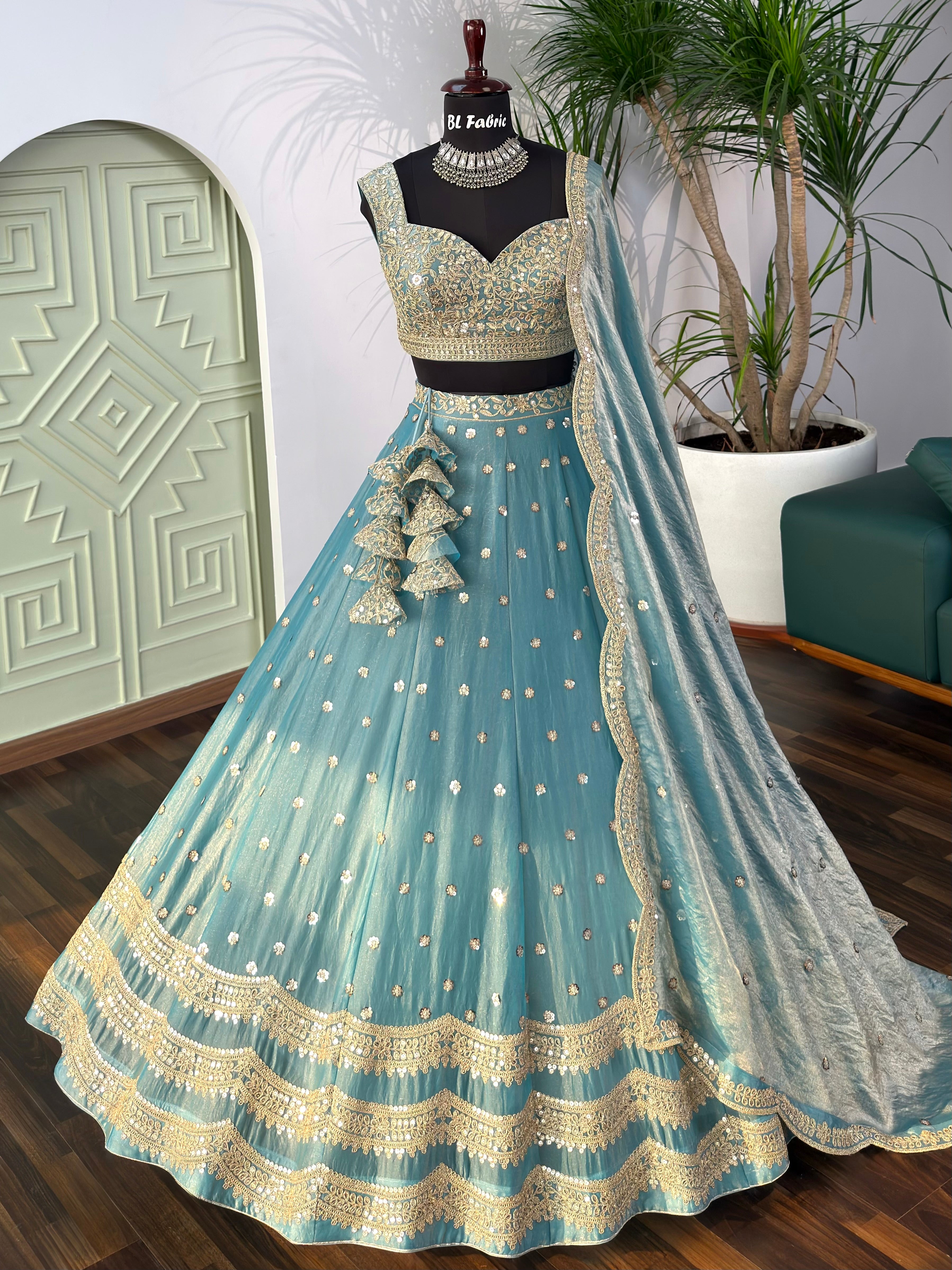 sky blue colour dress Partywear Gowns Online USA