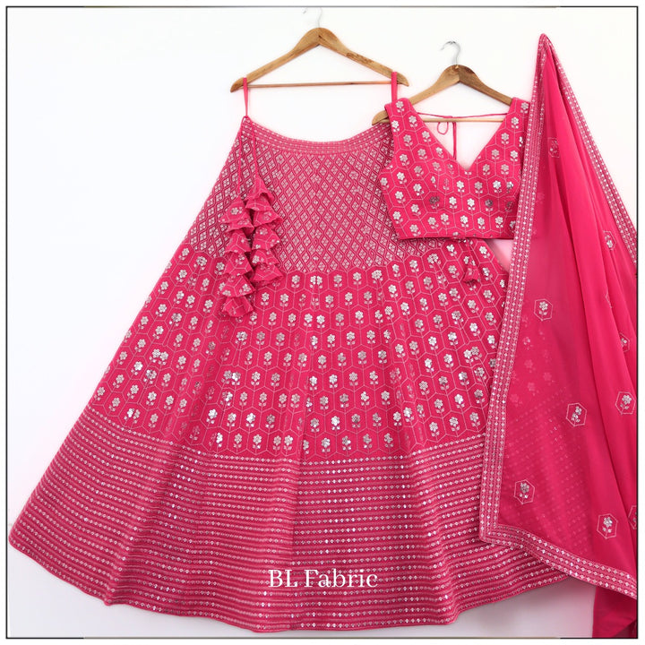 Light Pink color Sequence & Embroidery work Designer Lehenga Choli BL1372 5