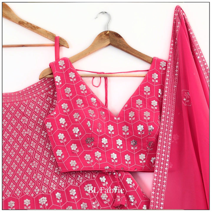 Light Pink color Sequence & Embroidery work Designer Lehenga Choli BL1372 6