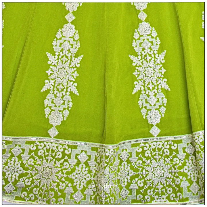 Parrot Green color Sequence Embroidery work Designer Lehenga Choli for Wedding & Haldi Function BL1384 7