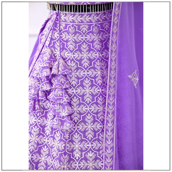Light Purple color Sequence Embroidery work Designer Lehenga Choli for Wedding & Haldi Function BL1385 3