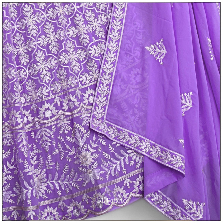 Light Purple color Sequence Embroidery work Designer Lehenga Choli for Wedding & Haldi Function BL1385 7