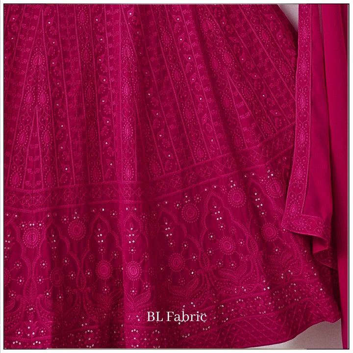 Pink color Sequence Embroidery work Designer Wedding Lehenga Choli BL1262 3