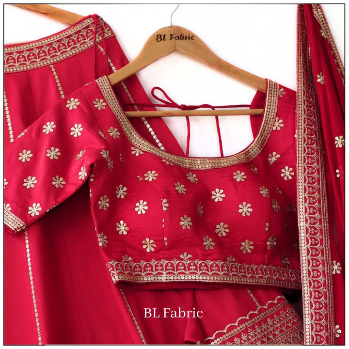 Red color Sequence & Thread work Designer Wedding Lehenga Choli For Wedding Function BL1317 1