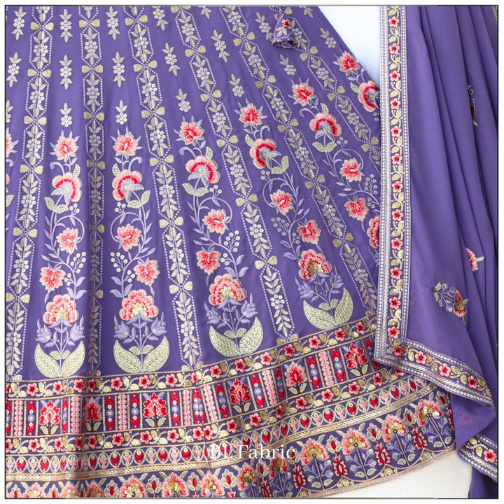 Rosy Purple color Sequence & Thread Embroidery work Designer Wedding Lehenga Choli BL1337 4