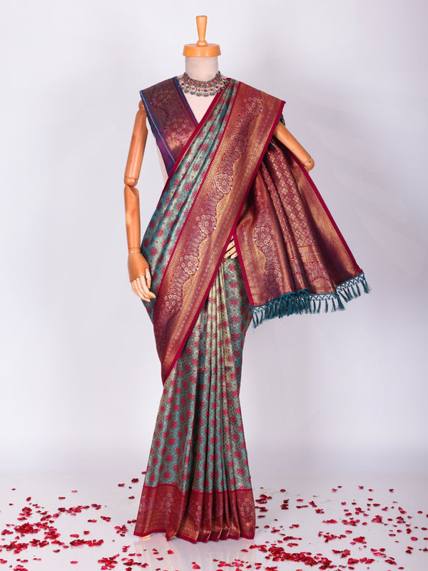 Skyblue color Kanjivaram work Designer Lehenga Choli BLS1003_Skyblue
