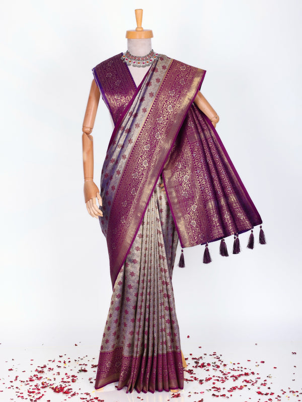 Purple color Kanjivaram work Designer Lehenga Choli BLS1004_Purple