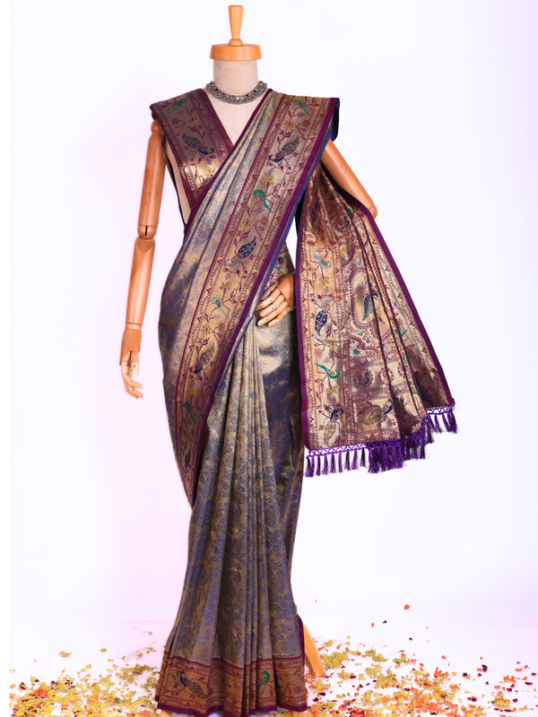 Purple color Kanjivaram work Designer Lehenga Choli BLS1006_Purple