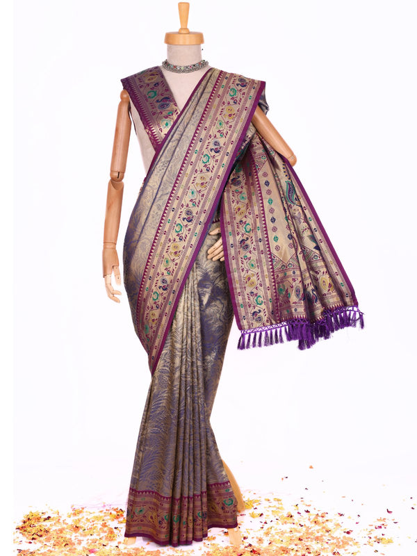 Purple color Kanjivaram work Designer Lehenga Choli BLS1005_Purple