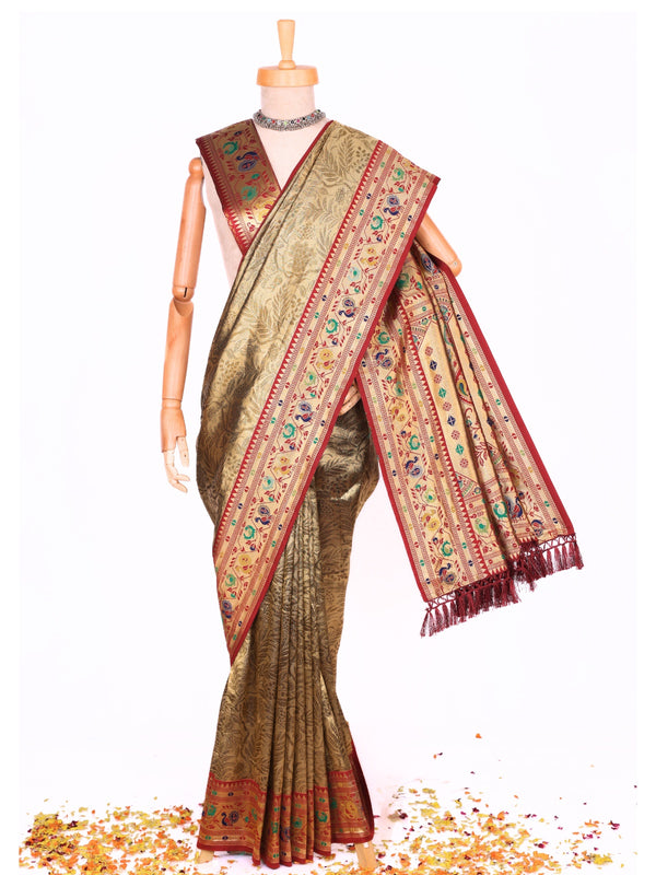 Maroon color Kanjivaram work Designer Lehenga Choli BLS1005_Maroon