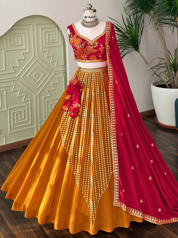white christmas dresses Latest Designs & Trends Georgette Lehenga Cholis For Women main image 1