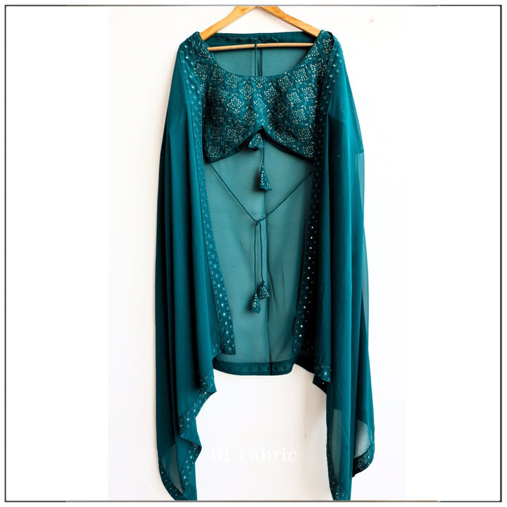 Green color Embroidery & Mirror work Designer Lehenga Choli for Wedding Function BL1238 5
