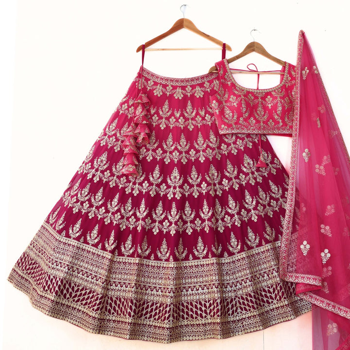 Shadding Pink color Sequence & Zari work Designer Wedding Lehenga Choli For Wedding Function BL1358 1