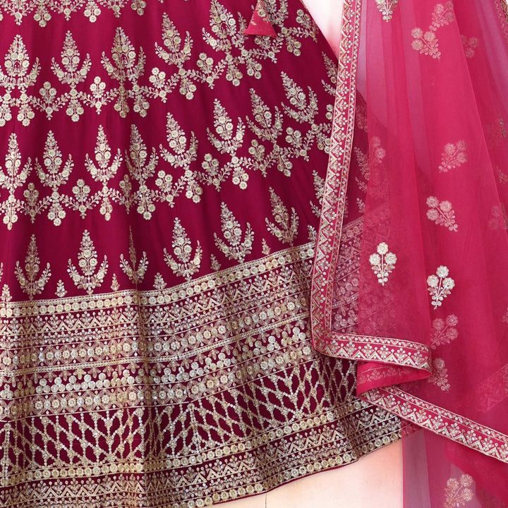 Shadding Pink color Sequence & Zari work Designer Wedding Lehenga Choli For Wedding Function BL1358 4