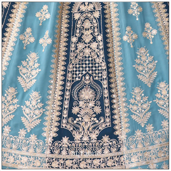 Blue color Sequence & Zari Embroidery work Designer Wedding Lehenga Choli BL1360 5