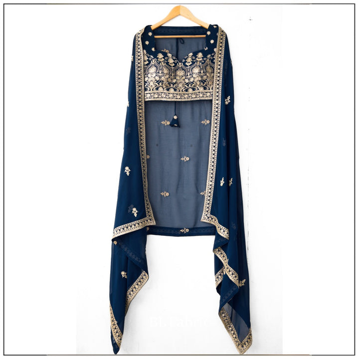 Blue color Sequence & Zari Embroidery work Designer Wedding Lehenga Choli BL1360 7