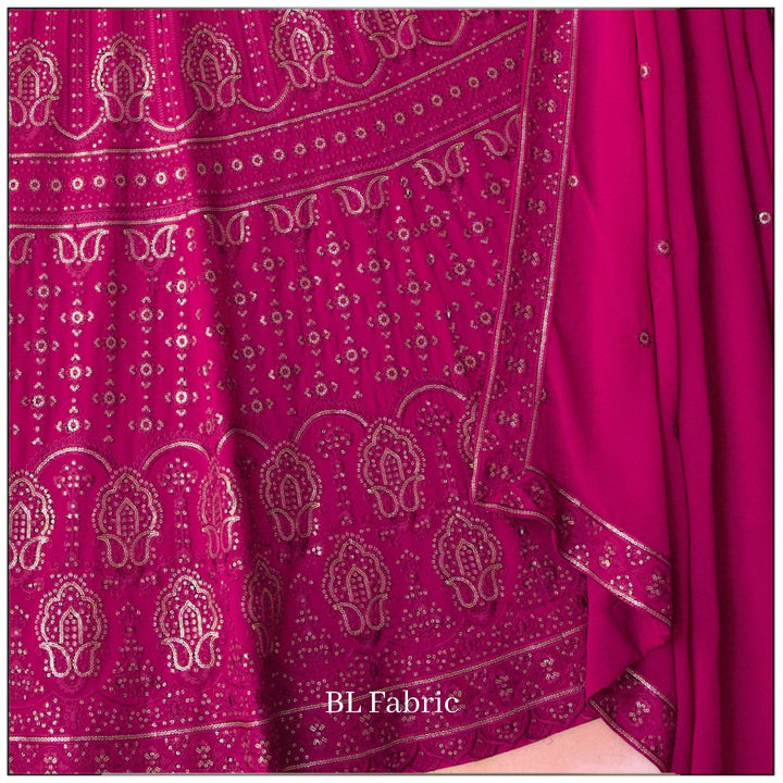 Pink color Sequence & Thread Embroidery work Designer Wedding Lehenga Choli BL1361 4