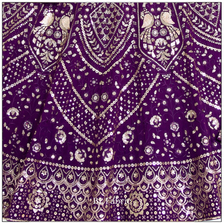 Purple color Sequence Thread work Designer Wedding Lehenga Choli For Wedding Function BL1378 8