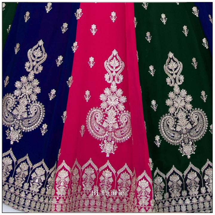 Multi color Sequence Embroidery work Designer Lehenga Choli for Wedding Function BL1388 7