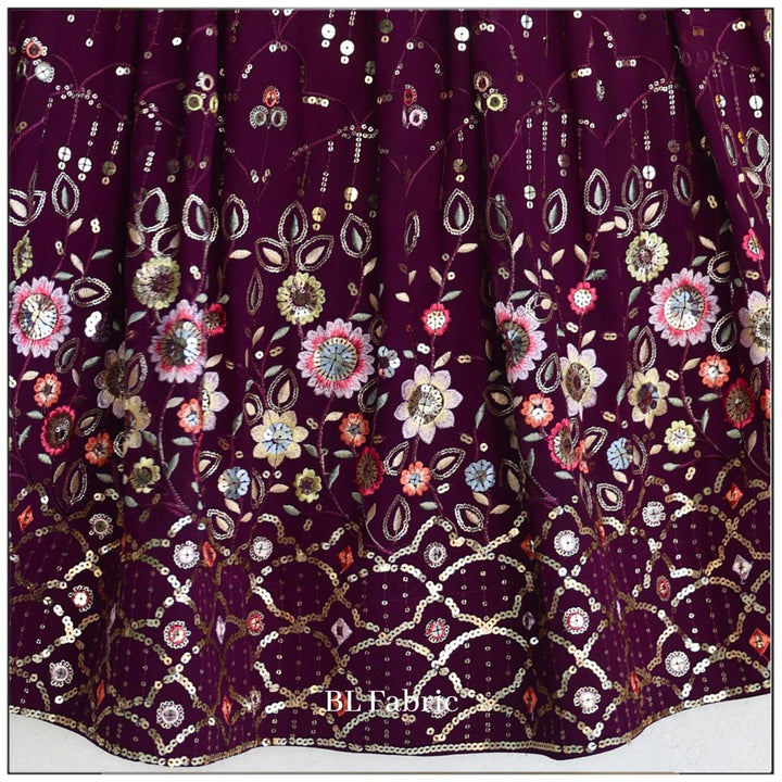 Purple color Embroidery & Sequence work Designer Lehenga Choli for Any Function BL1230 4