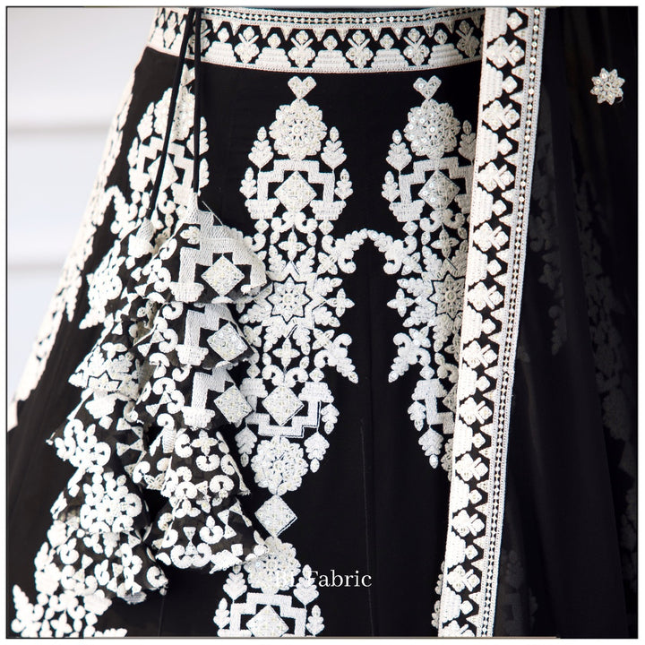 Black color Sequence Embroidery work Designer Lehenga Choli for Wedding & Haldi Function BL1395 3