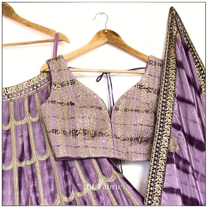 Purple color Sequence & Thread Embroidery work Designer Lehenga Choli for Wedding Function BL1399 6