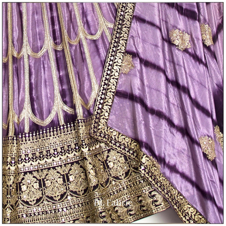 Purple color Sequence & Thread Embroidery work Designer Lehenga Choli for Wedding Function BL1399 8