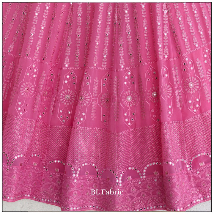 Pink color Mirror & Embroidery work Designer Lehenga Choli BL1231 4