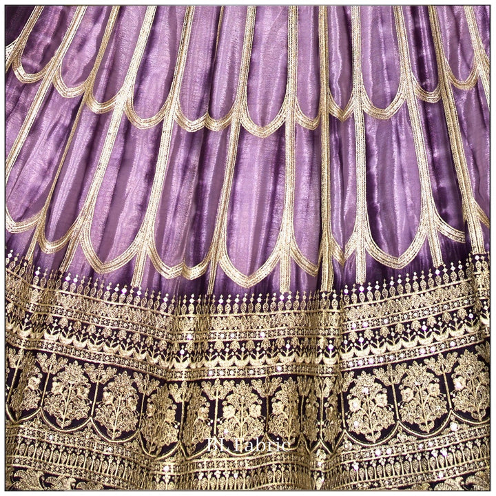 Purple color Sequence & Thread Embroidery work Designer Lehenga Choli for Wedding Function BL1399 9