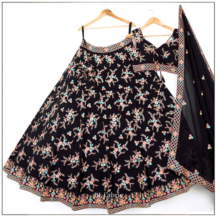 Black color Embroidery & Sequence work Designer Lehenga Choli for Any Function BL1412 3