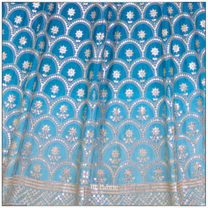 Shadding Skyblue color Sequence & Thread work Designer Wedding Lehenga Choli For Wedding Function BL1417 8