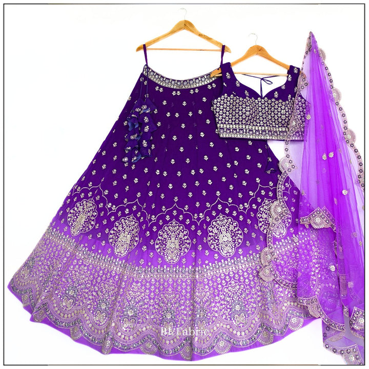 Shadding Purple color Sequence Embroidery work Designer Lehenga choli for Wedding Function BL1431 5