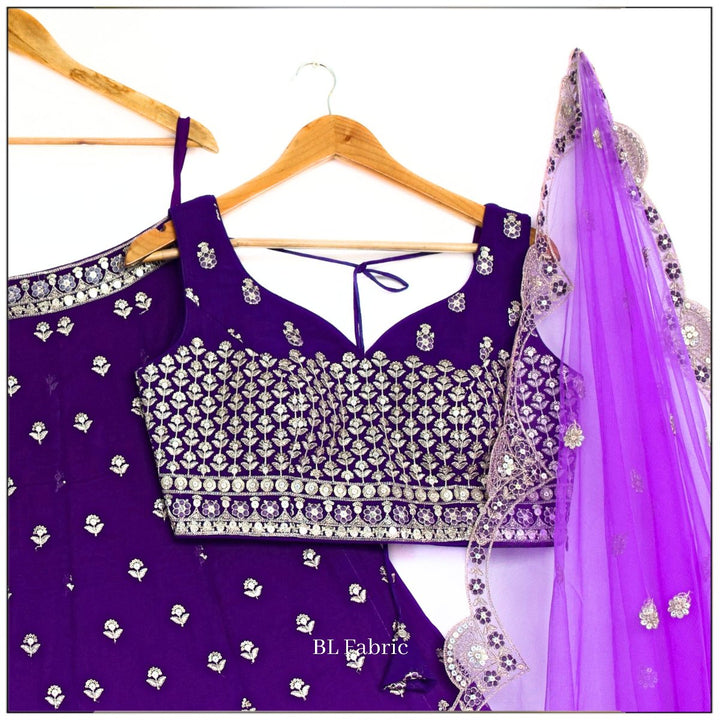 Shadding Purple color Sequence Embroidery work Designer Lehenga choli for Wedding Function BL1431 6