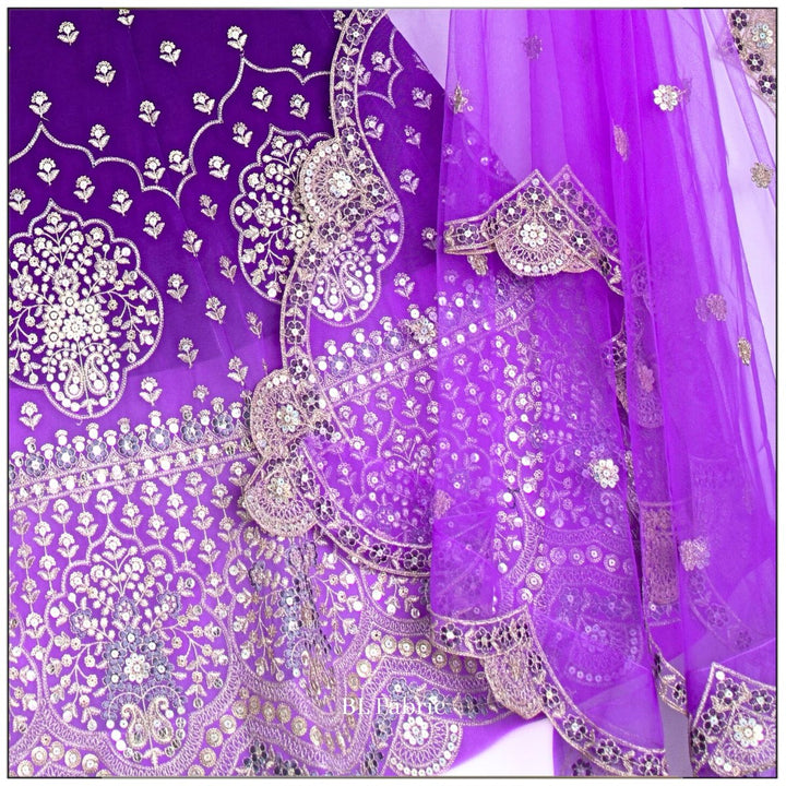 Shadding Purple color Sequence Embroidery work Designer Lehenga choli for Wedding Function BL1431 8