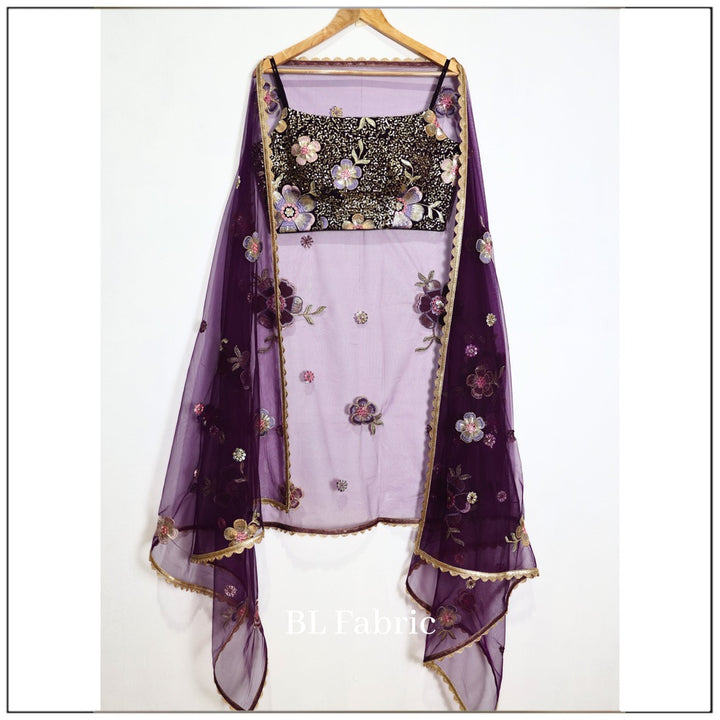 Purple color Sequence & Embroidery Designer Lehenga Choli for Wedding Function BL1235 6