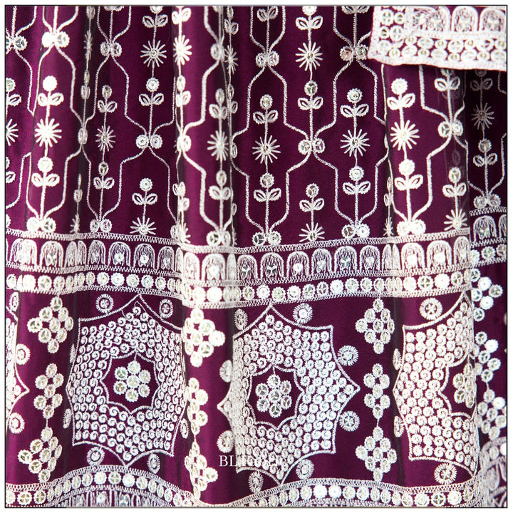 Purple color Sequence Embroidery work Designer Lehenga choli for Wedding Function BL1439 3