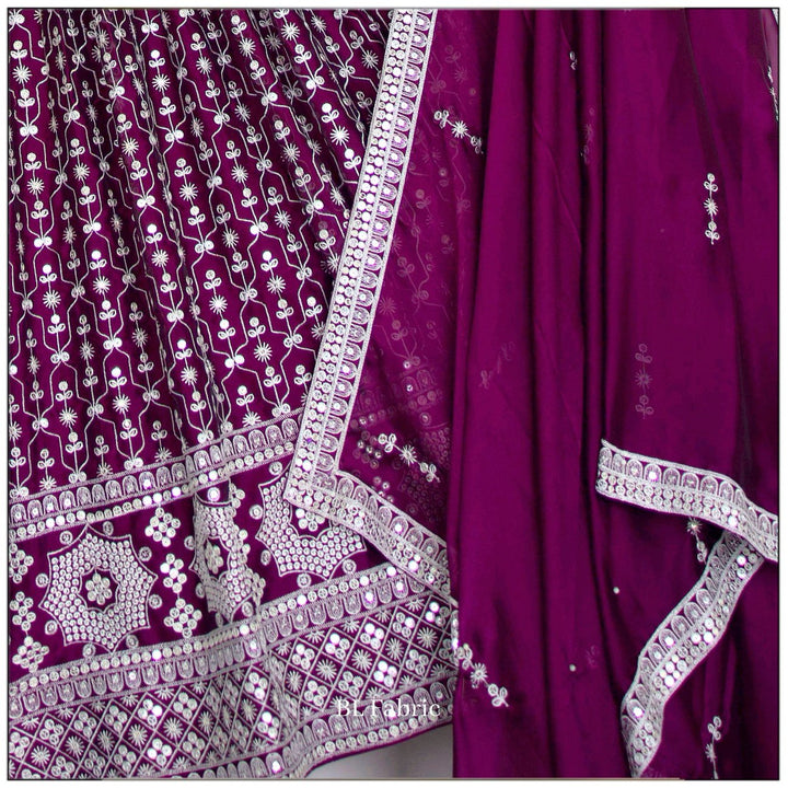 Purple color Sequence Embroidery work Designer Lehenga choli for Wedding Function BL1439 8