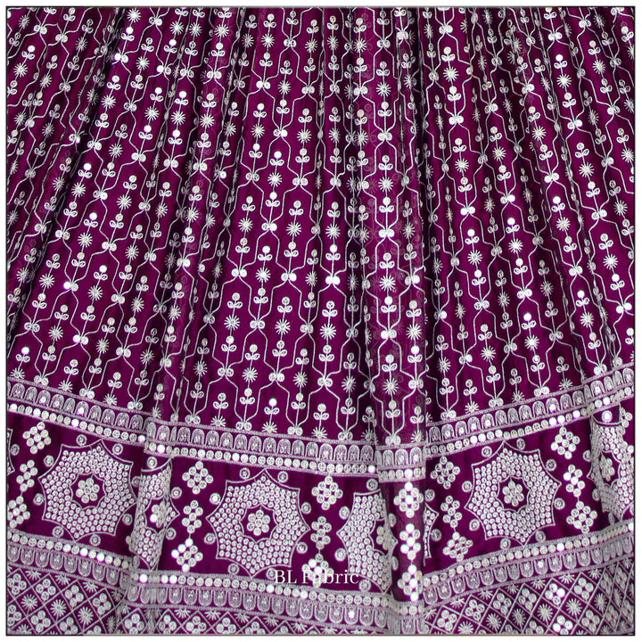 Purple color Sequence Embroidery work Designer Lehenga choli for Wedding Function BL1439 9