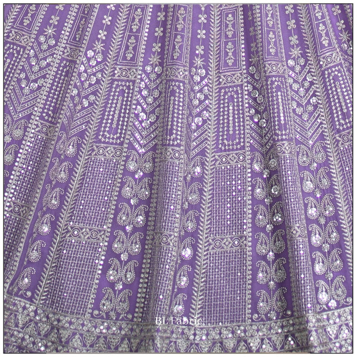 Light Purple color Embroidery & Sequence work Designer Lehenga Choli for Wedding Function BL1460 8