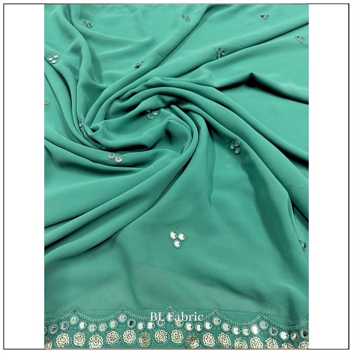 Mid Green color Mirror & Embroidery work Designer Lehenga Choli for Wedding Function BL1237 7