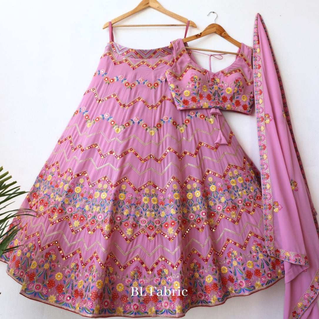 Buy Fancy Fabric Sequins Work Trendy Designer Lehenga Choli Online
