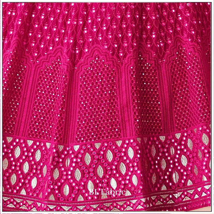 Pink color Mirror & Sequence Embroidery work Designer Lehenga Choli for Wedding & Haldi Function BL1248 4