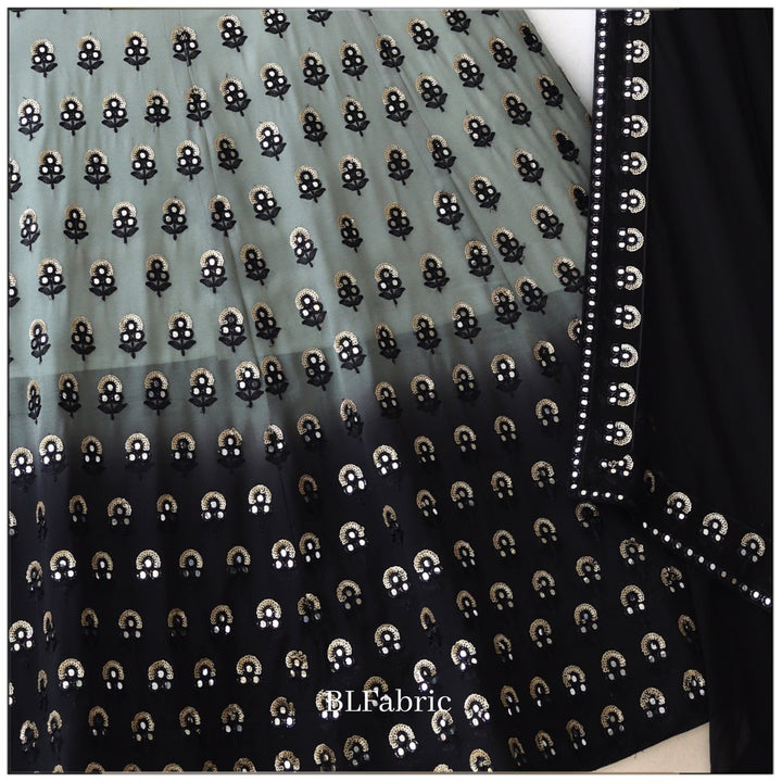 Shadding black color Mirror & Sequence Embroidery work Designer Wedding Lehenga Choli BL1307 3
