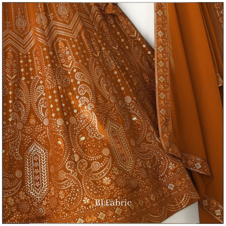 Brown color Sequence Embroidery work Designer Wedding Lehenga Choli BL1346 4