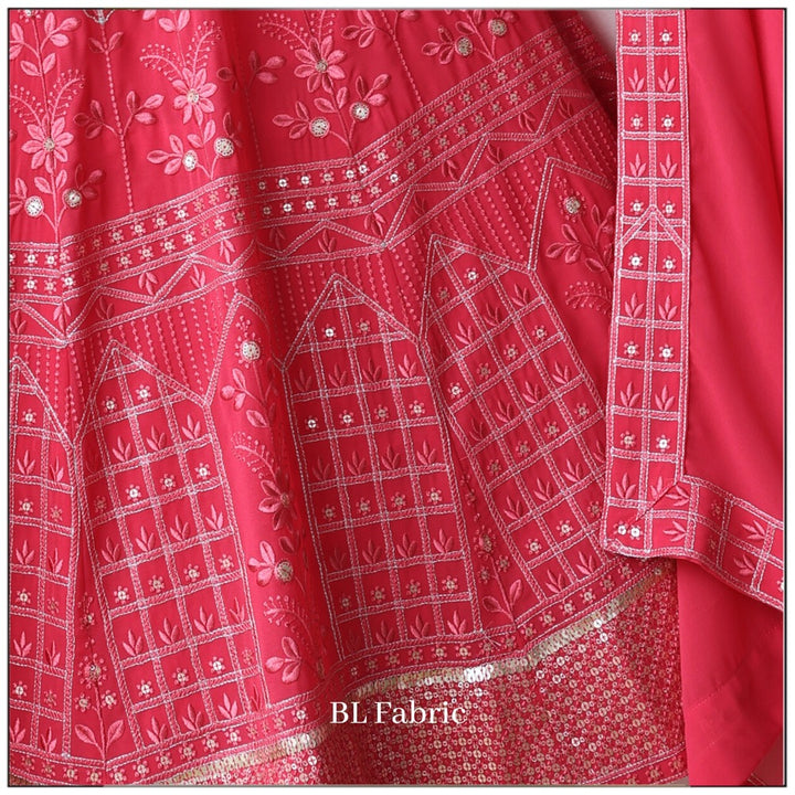 Pink color Sequence Embroidery work Designer Wedding Lehenga Choli BL1261 3