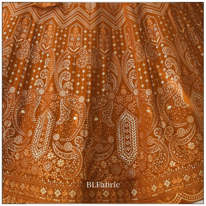 Brown color Sequence Embroidery work Designer Wedding Lehenga Choli BL1346 5