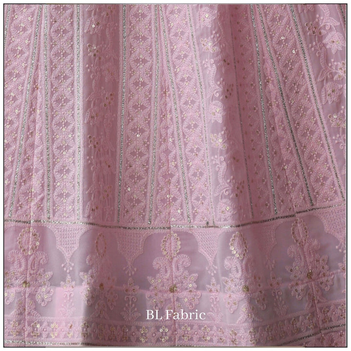 Light Pink color Sequence Embroidery work Designer Wedding Lehenga Choli BL1264 4