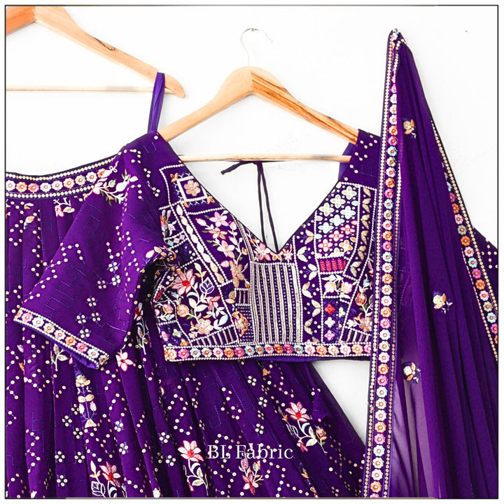 Purple color Sequence Embroidery work Designer Lehenga Choli for Any Function BL1348 2