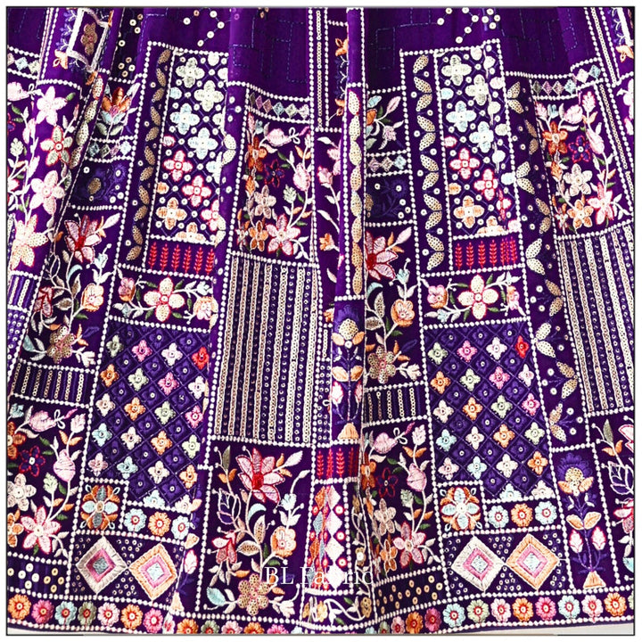 Purple color Sequence Embroidery work Designer Lehenga Choli for Any Function BL1348 5