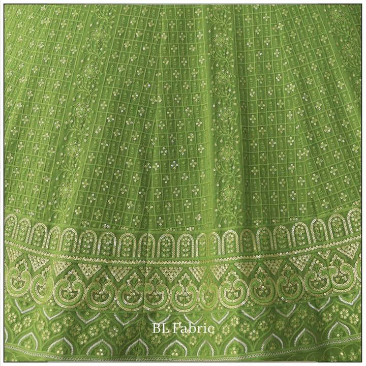 Green color Sequence & Thread work Designer Wedding Lehenga Choli For Wedding Function BL1282 4